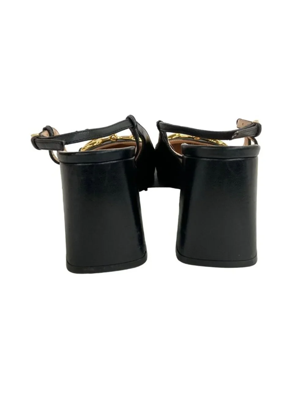 Gucci Sandals Black Horsebit Leather